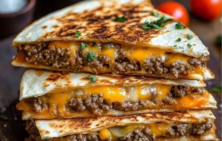 Delicious Smashburger Quesadillas served with fresh ingredients