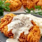 Delicious Chicken Fried Chicken, crispy and golden brown, served on a plate