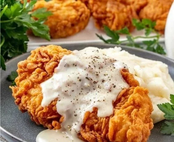 Delicious Chicken Fried Chicken, crispy and golden brown, served on a plate